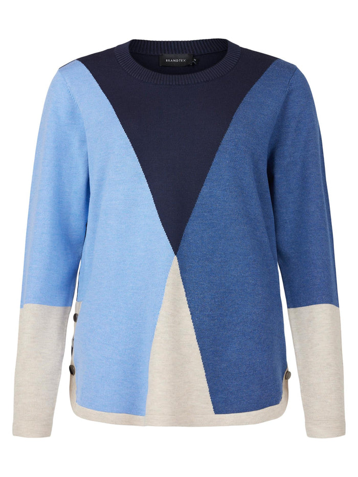 Genser Striper Midnight Blue