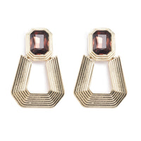 Statement-øredobber, burgundy, Grace G