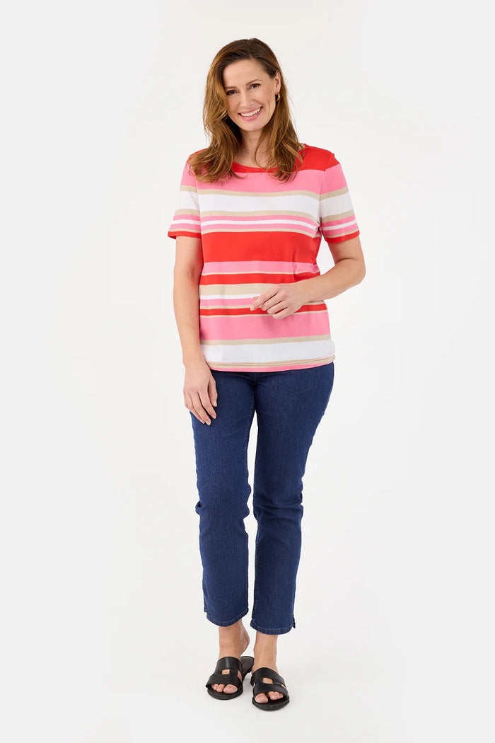T-skjorte Stripe Rosa