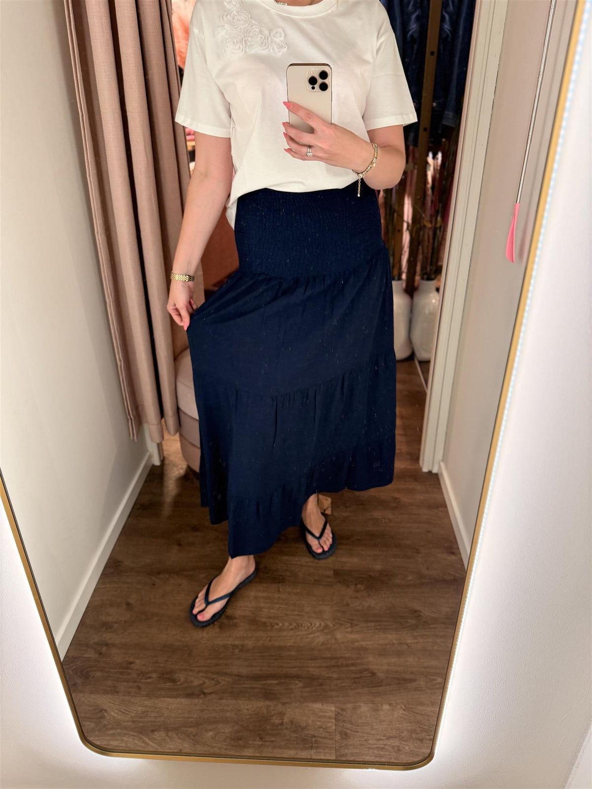 Vicky Smock Skirt Navy