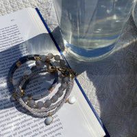Emaljert armbånd, denim