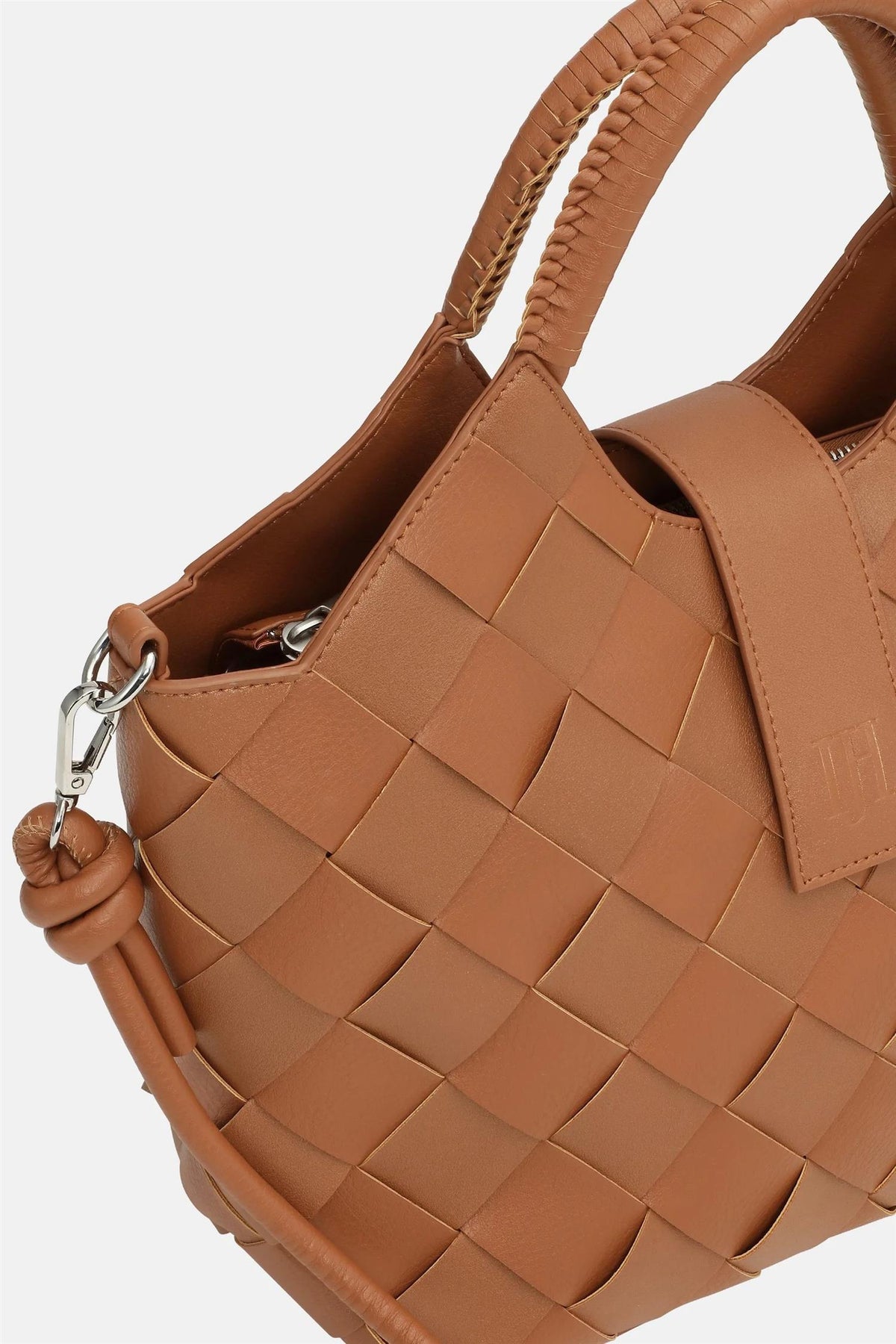 Braided Handbag Cognac