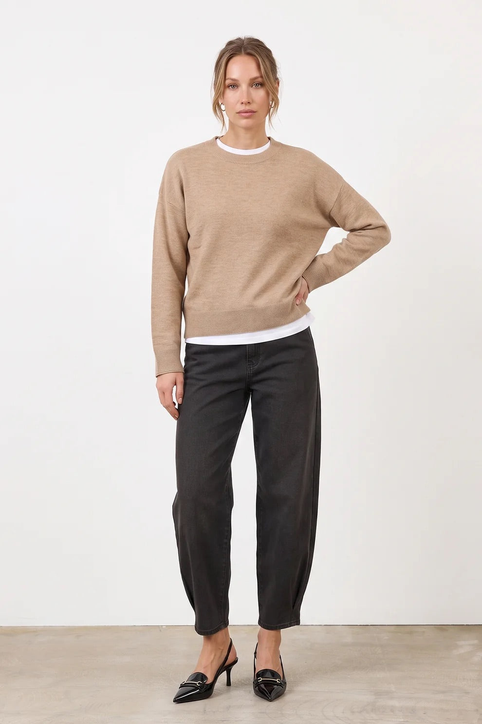 Genser Beige 100% Ull