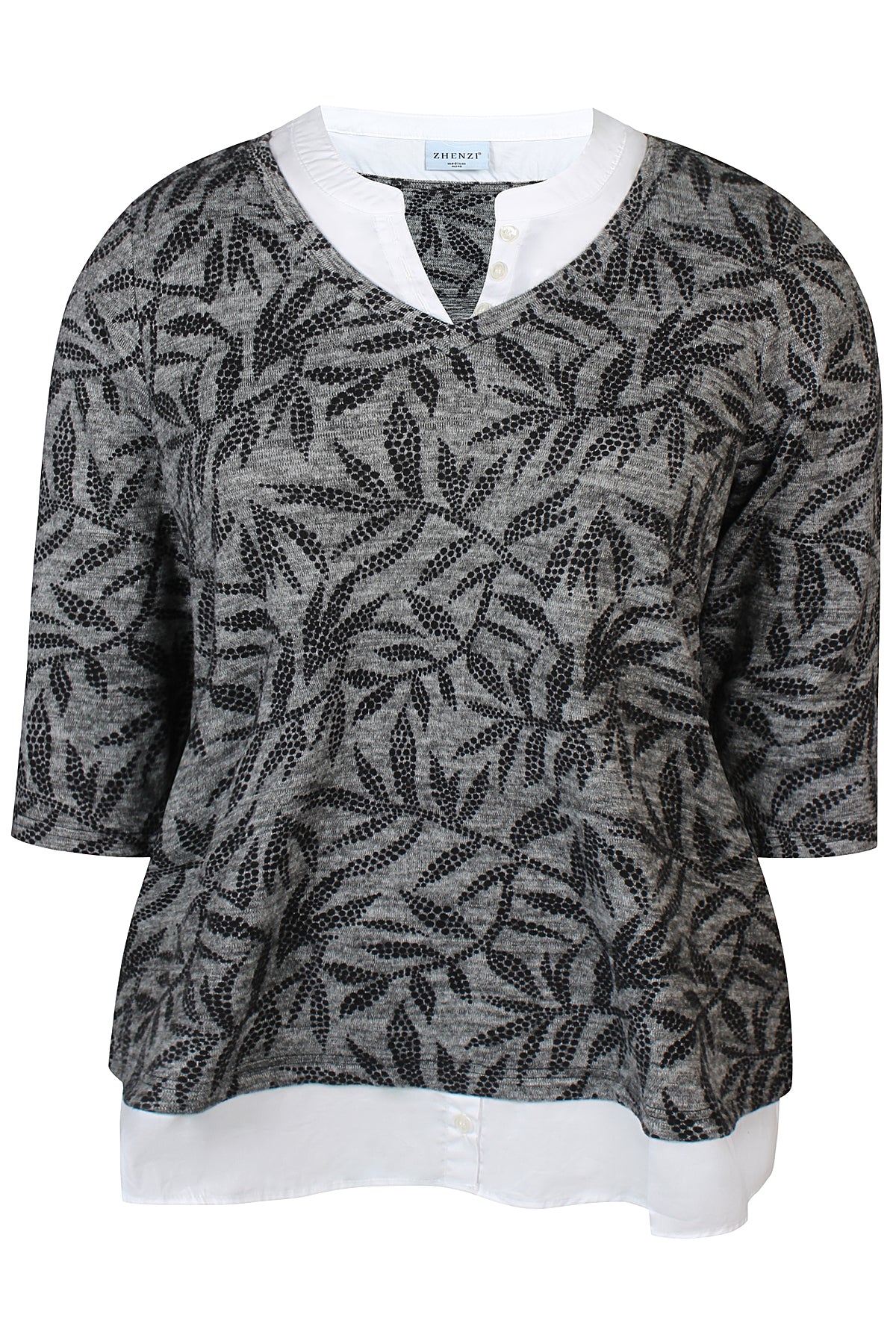 Bluse Zara Semi Grey Mel