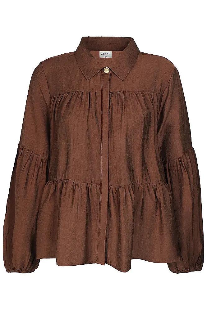 Bluse Greta - Chokolade
