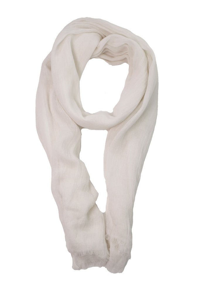 Skjerf Ensfarget Offwhite