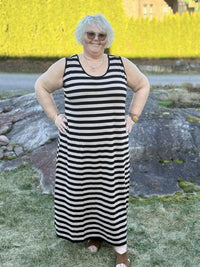 SDolly knit long dress Black/sand