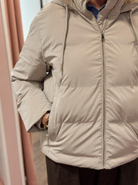 Kort Boblejakke Beige