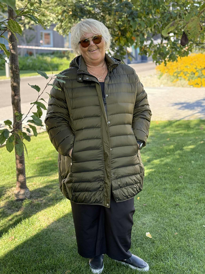 Dunjakke Mørk Oliven