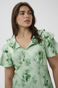 KCjamie Frill Dress Dusty Green