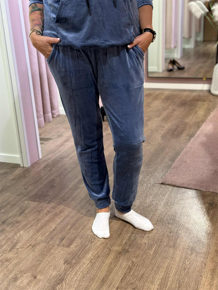 Velour Set Jeans Blue
