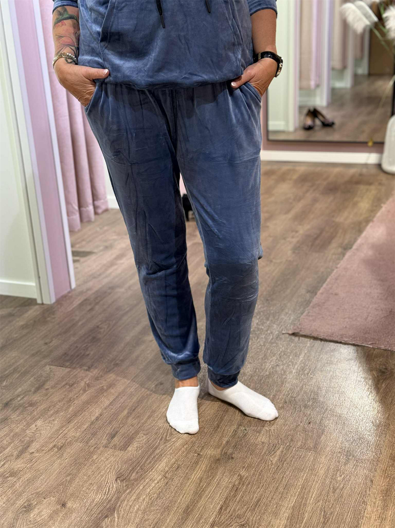 Velour Set Jeans Blue
