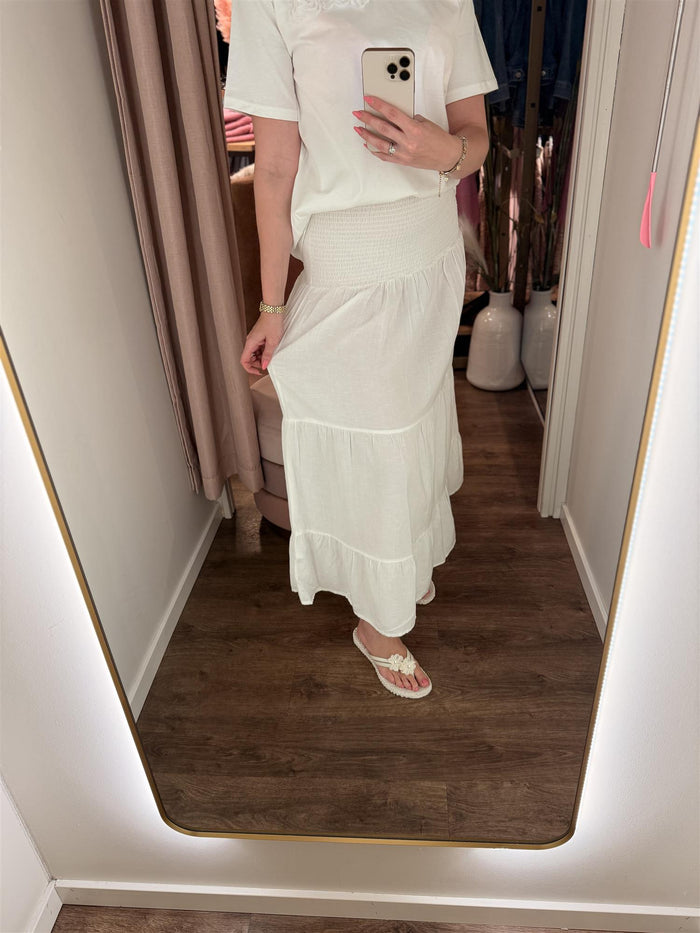 Vicky Smock Skirt White