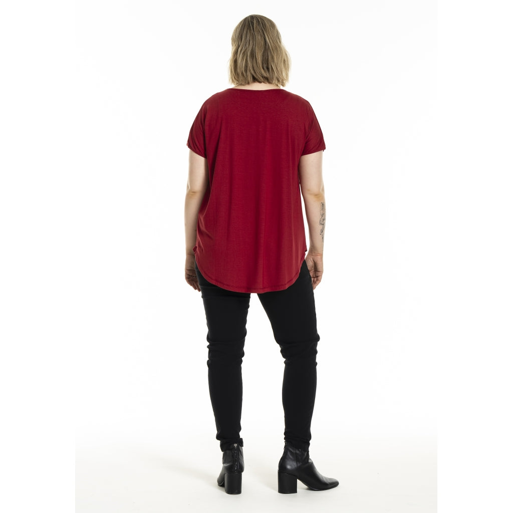 Gitte T-shirt with print Scarlet