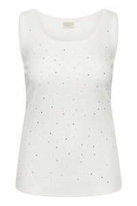 KCcarina Rhinestone Top Chalk