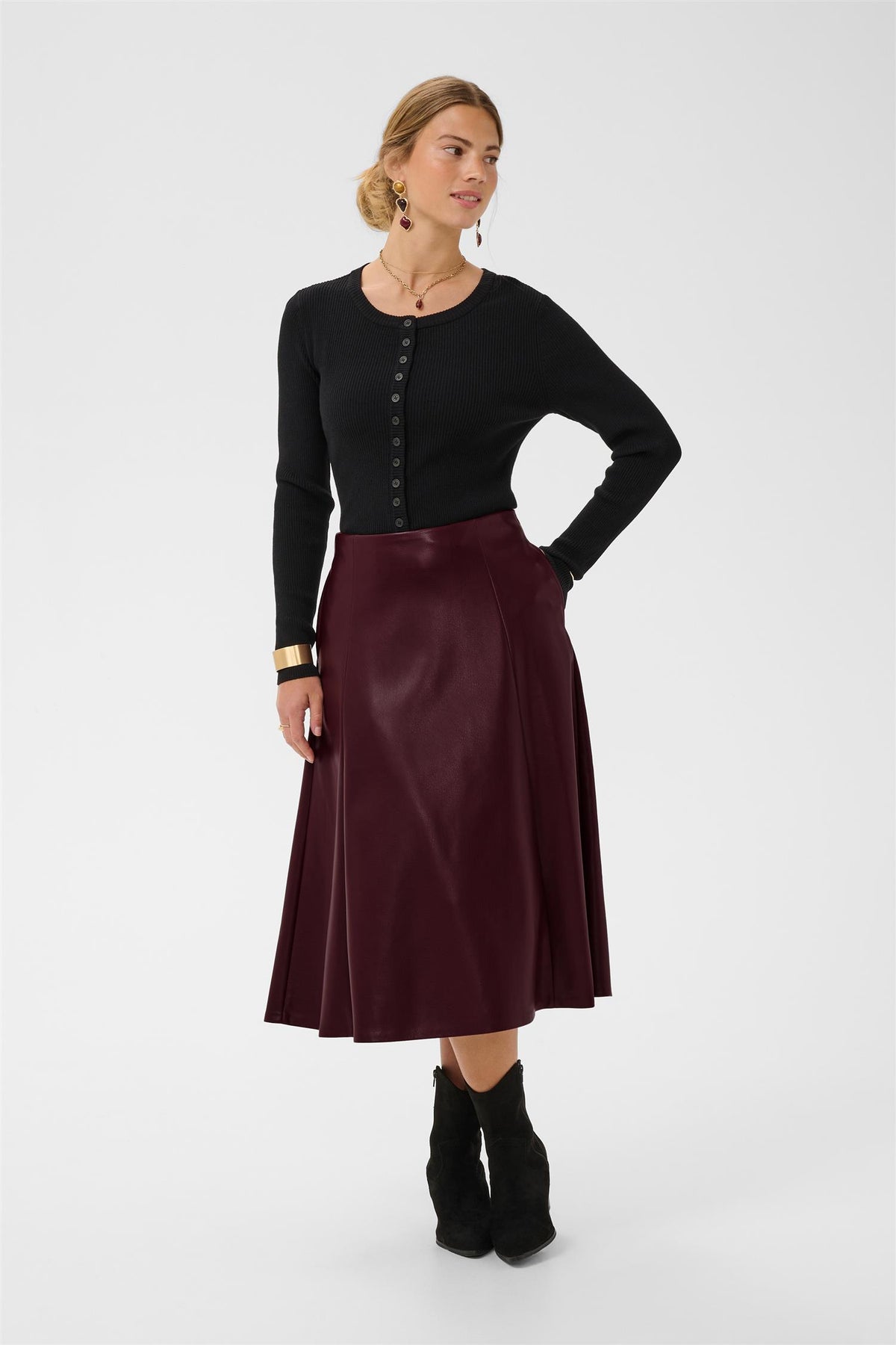 CRPaloma Skirt Dark Cabernet