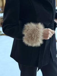 Fuskpels Mansjetter Beige