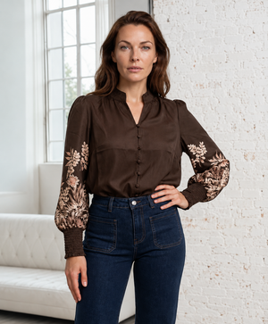 Selma Bluse - Chokolate