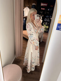 Kjole Wrap Blanc Rose