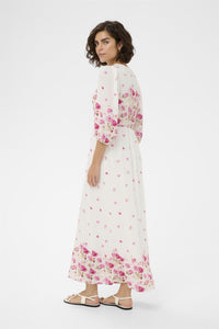 KArosine Long Dress White Rose