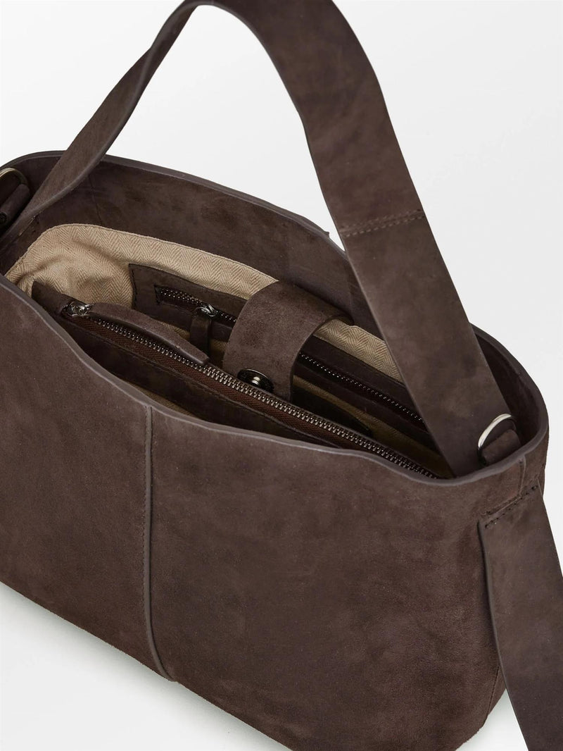 Suede Fraya Small Bag Hot Fudge Brown