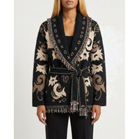 Frill Kiel Cardigan - Black