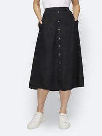Skjørt Lin Black