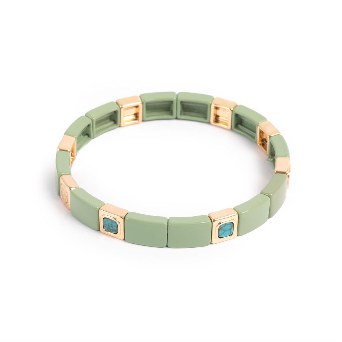 Emaljert armbånd, green