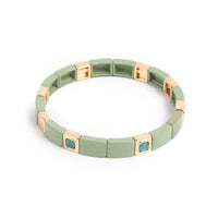 Emaljert armbånd, green
