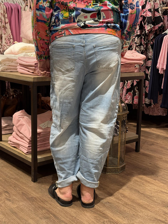 Barrel Jeans Lys Blå