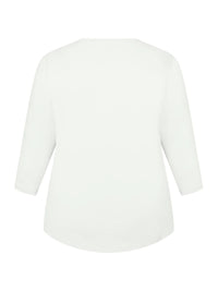 T-skjorte Basic 3/4 erm White