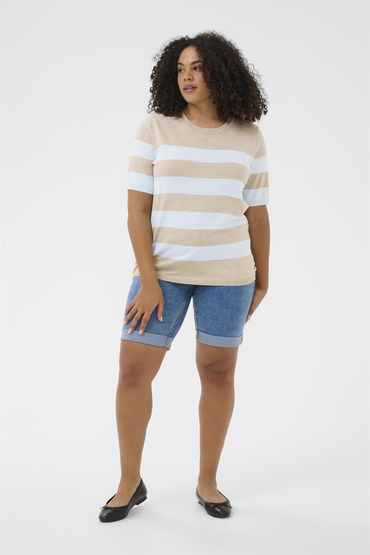 KClizzy Striped Pullover Feather Mel/ ligh