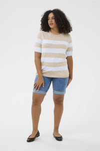 KClizzy Striped Pullover Feather Mel/ ligh