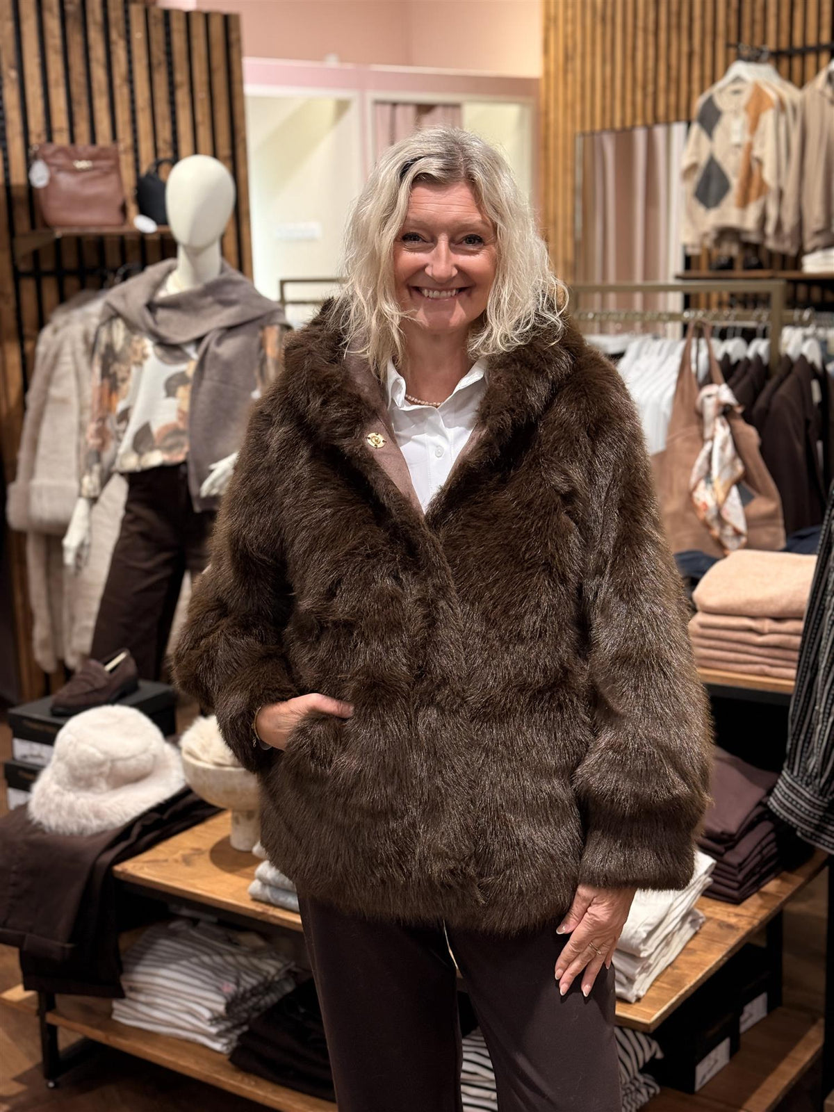 Hood Minky Jacket - Chocolate