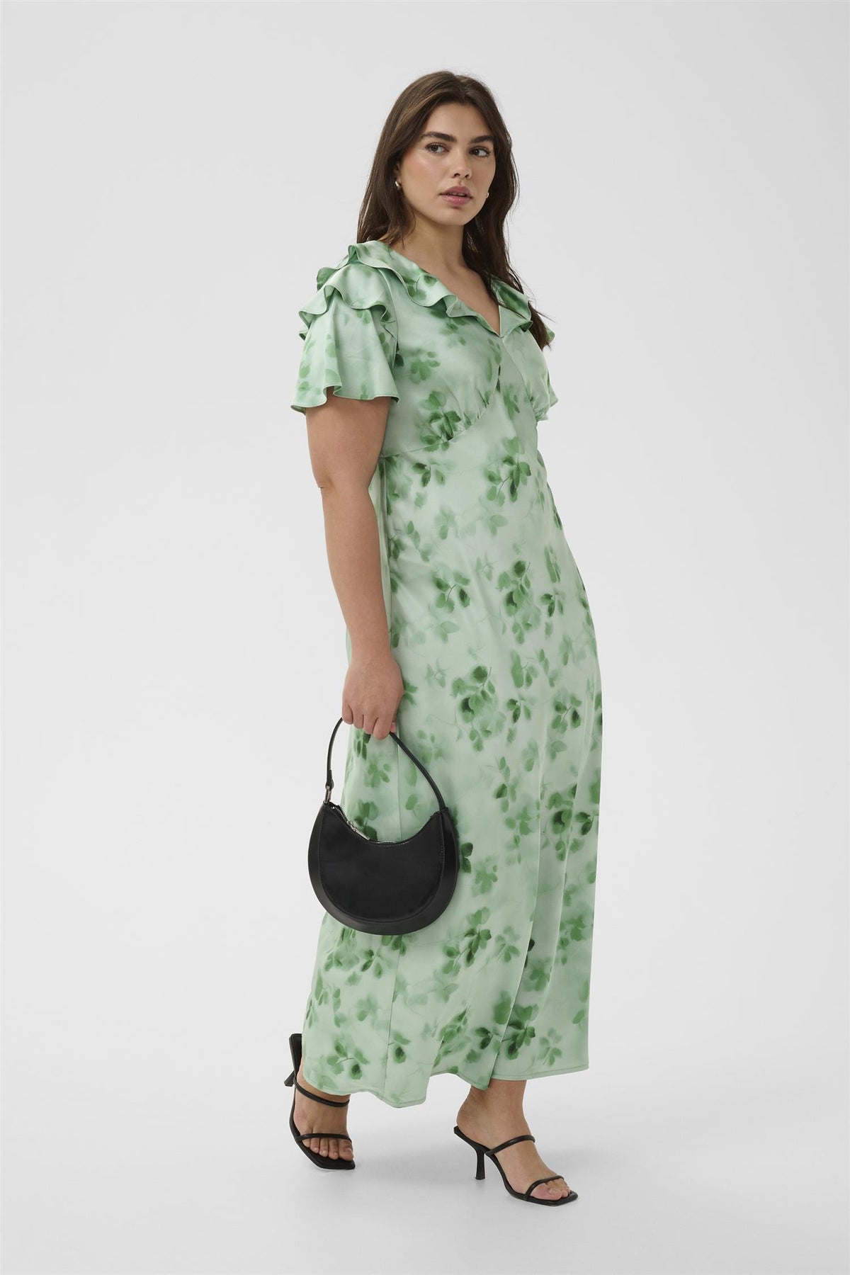 KCjamie Frill Dress Dusty Green