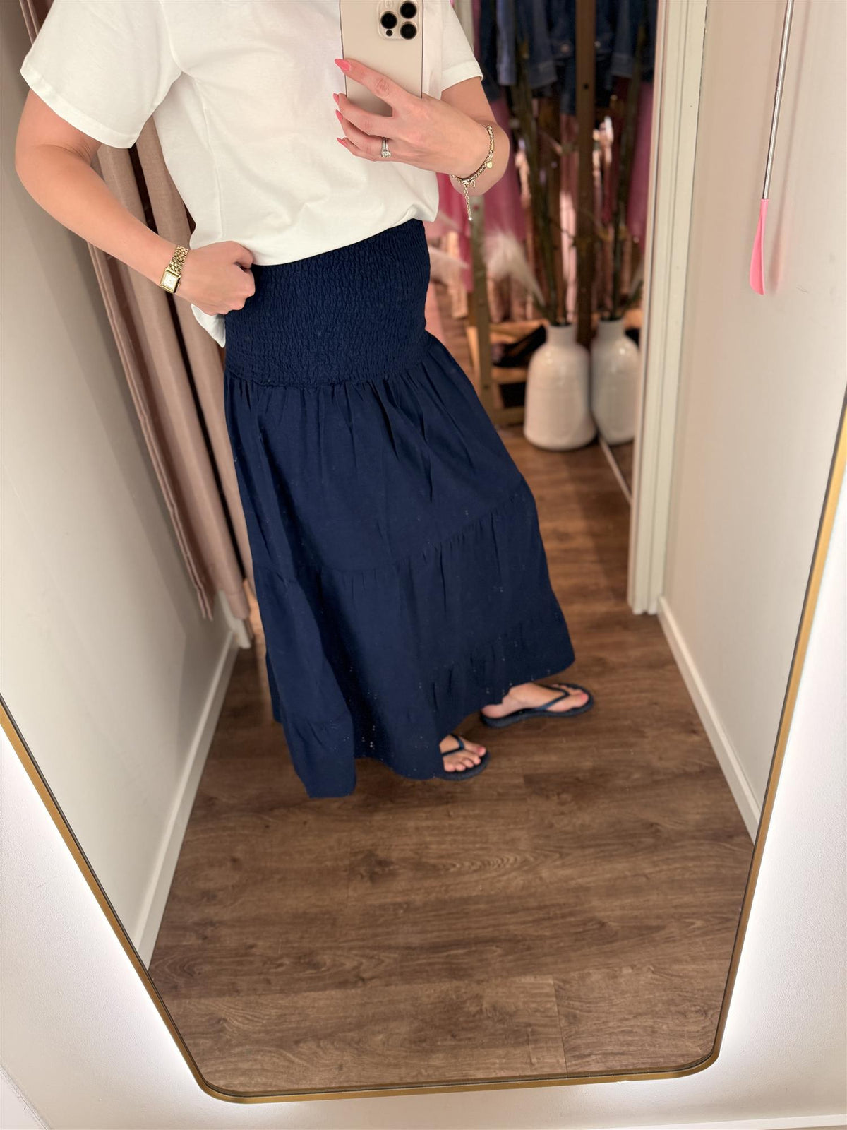 Vicky Smock Skirt Navy