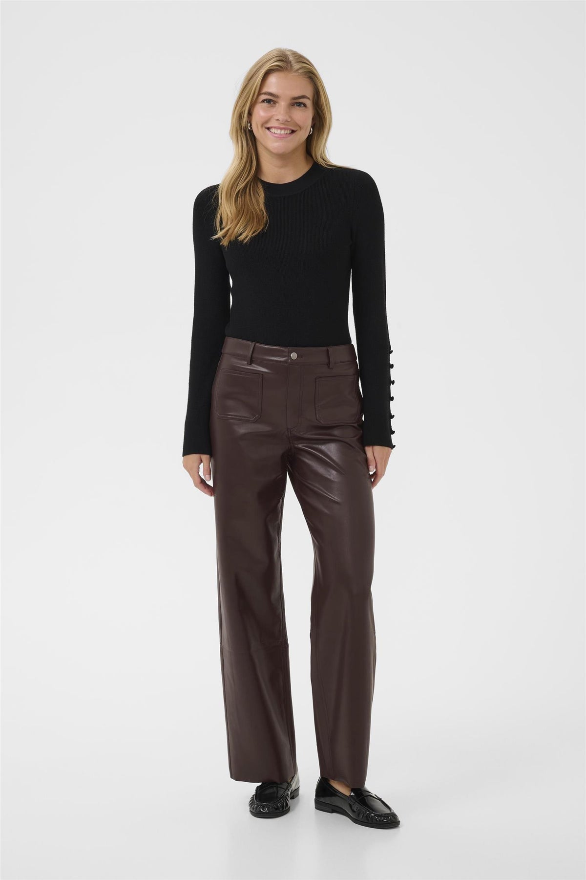KAmikka PU Jeans Black Coffee