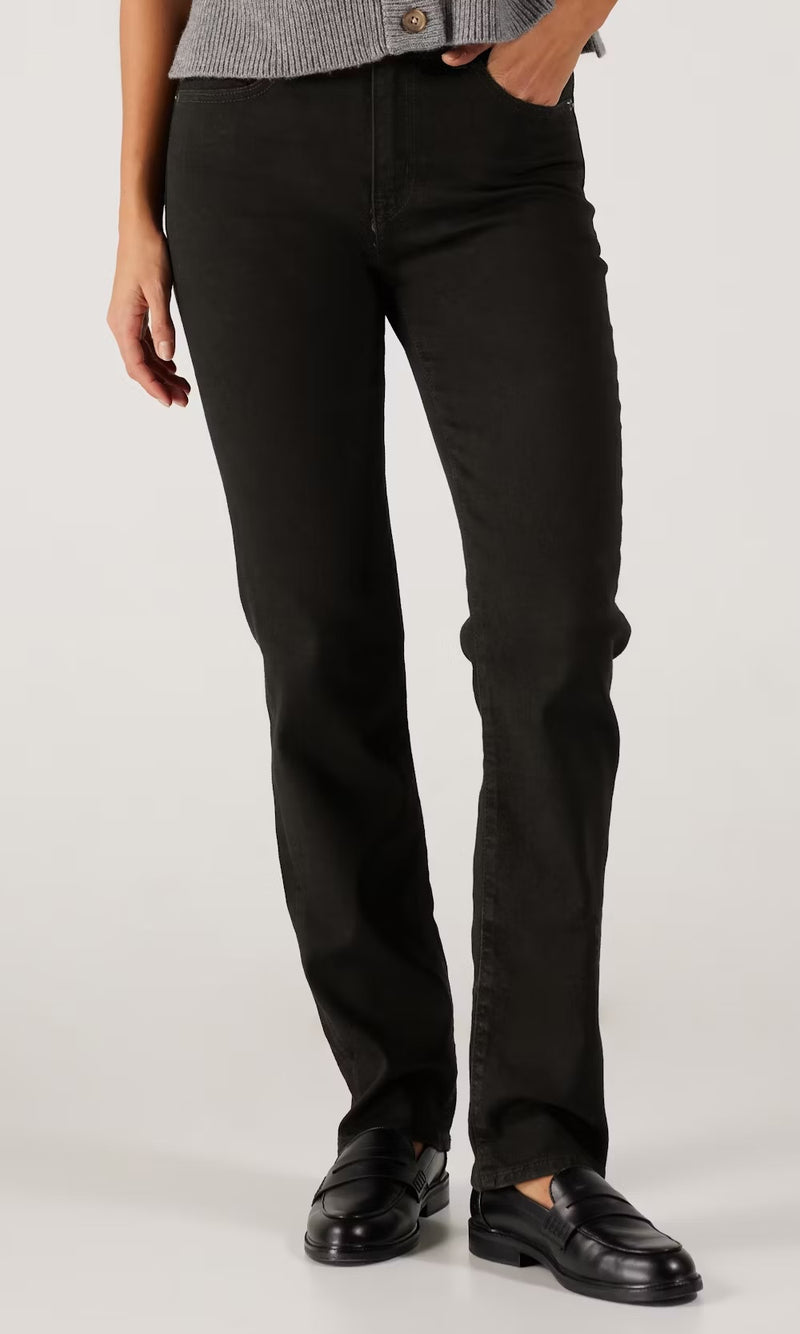 Levis 724 High Rise Straight Midnight Gaze (Sort)