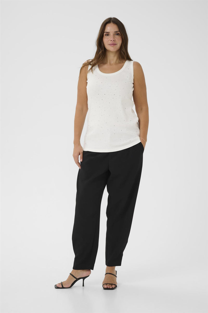 KCcarina Rhinestone Top Chalk
