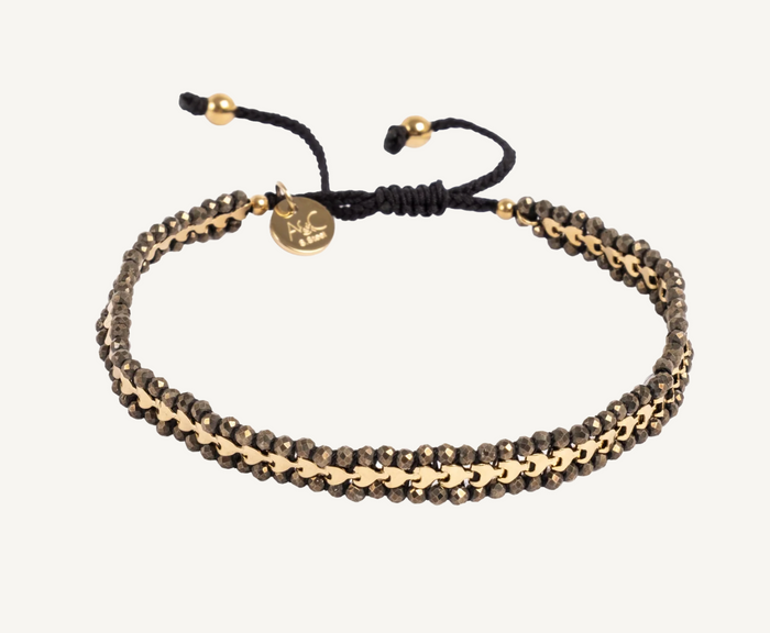 Armbånd med pyrite, Steel G