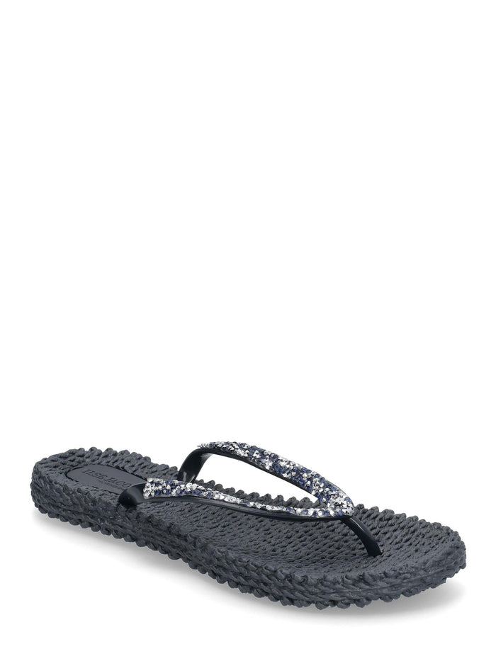 Flip Flop w. Rhinestone Dark Indigo