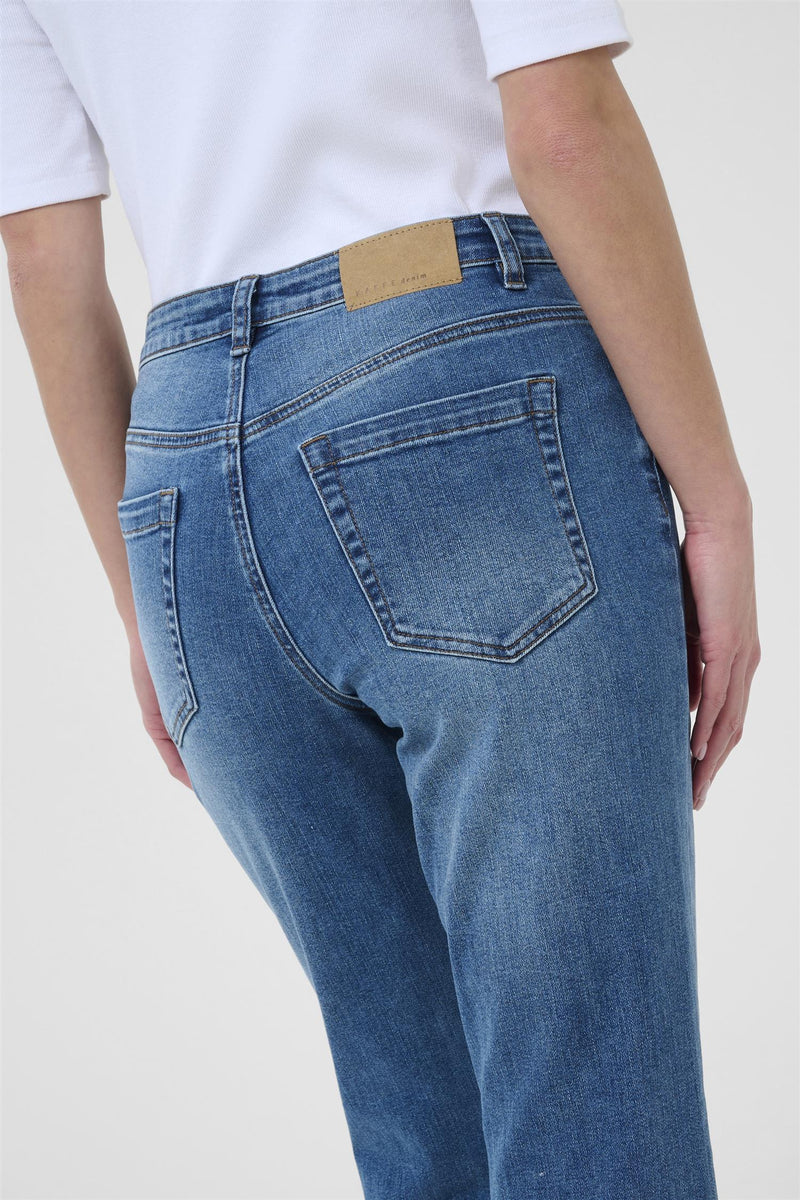 KAforest HW Slim Fit Jeans Medium Blue