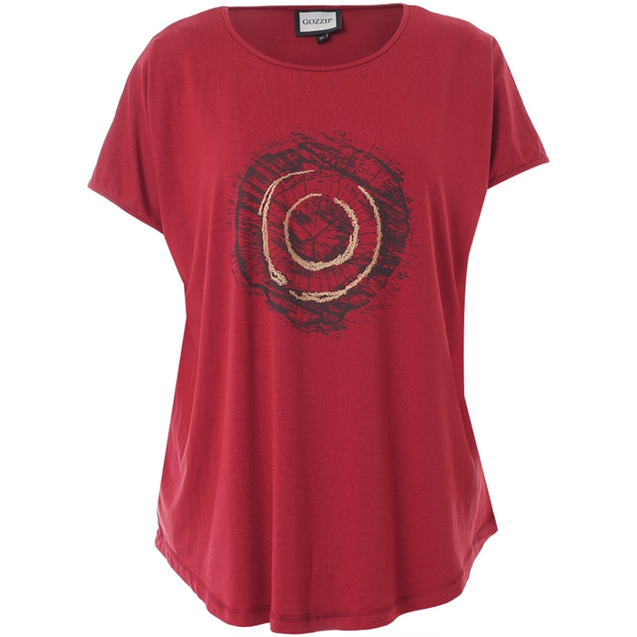 Gitte T-shirt with print Scarlet