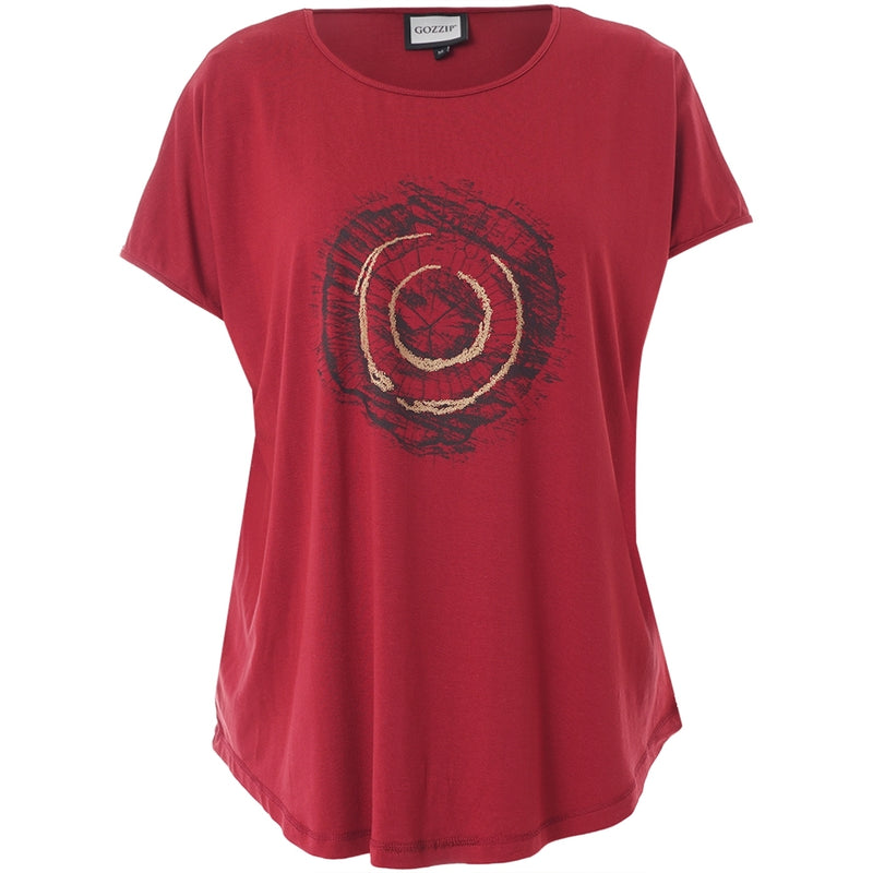Gitte T-shirt with print Scarlet
