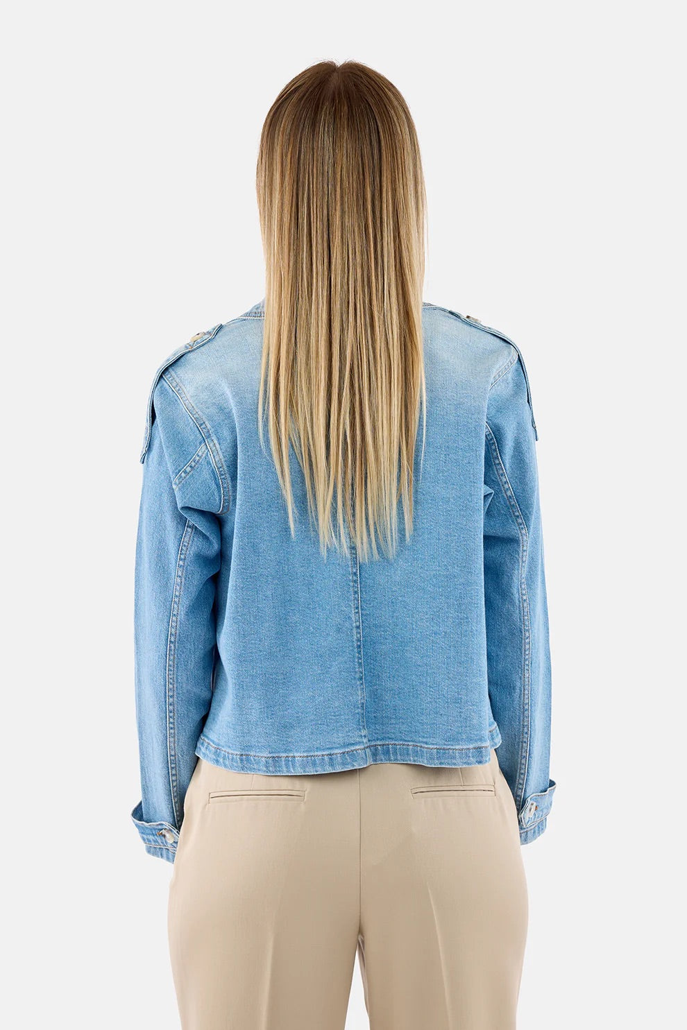 Denim Trenchcoat Lysblå