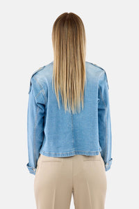 Denim Trenchcoat Lysblå
