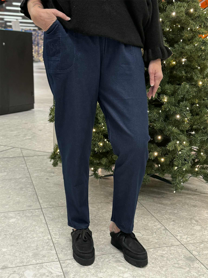 Bukse Cherry Berry Jeans Dark Blue