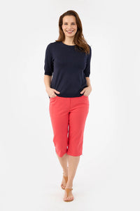 Topp Basic Kort Erm Navy