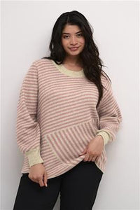 KCVerina Knit Pullover Grey Melage/pink