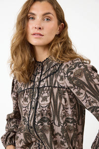 Bluse Green Paisley